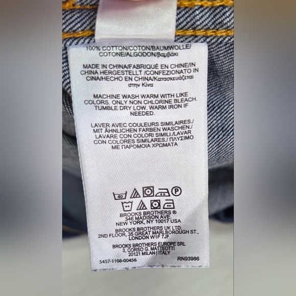 Brooks Brothers Womens Red Fleece Denim Shirt Dress Size 12 100% Cotton - Picture 7 of 10